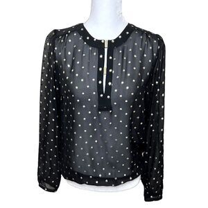 The Limited Black Sheer Blouse Small